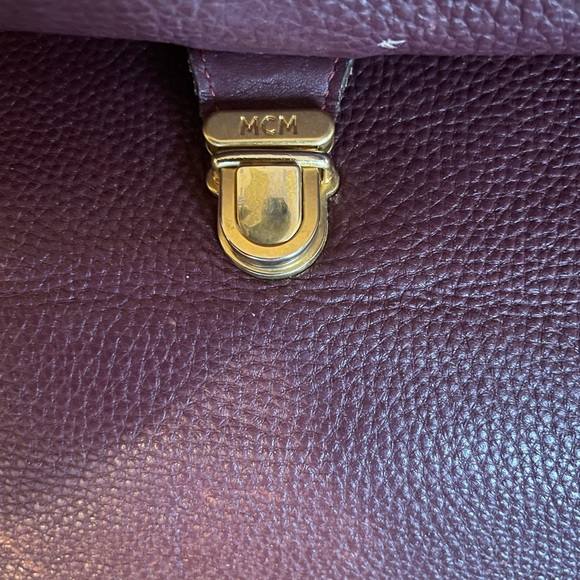 Authentic MCM pebbled leather satchel with removable strap conversion handbag - Picture 11 of 17